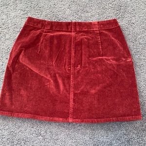Velvet, zipper front, pocket skirt